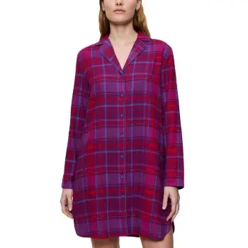 Triumph Triumph Boyfriend NDW X Checks Rød/Lilla bomull Dame
