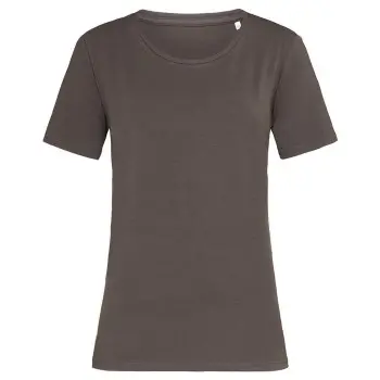 Stedman Stedman Claire Relaxed Women Crew Neck Sjokolade ringspunnet bomull Dame