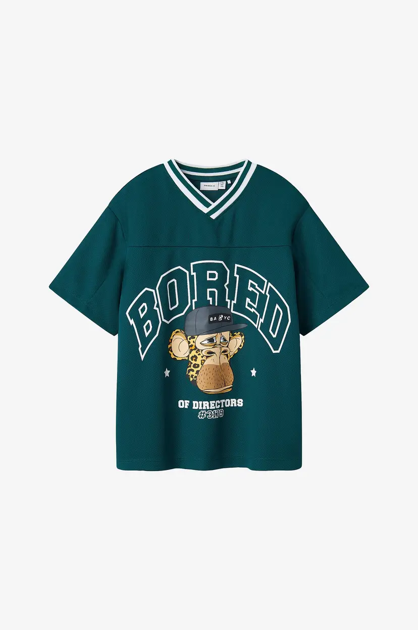 NAME IT T-skjorte nkmFrody Bod Nreg SS Poly Top Sky - Grønn