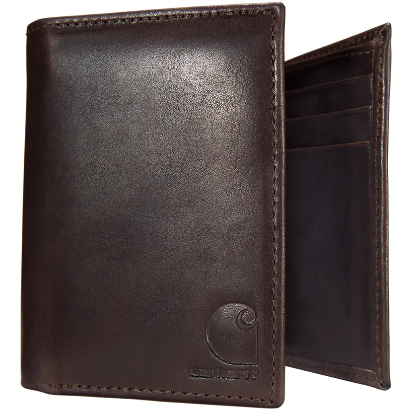 Carhartt Workwear Carhartt Workwear Carhartt M's Oil Tan Leather Trifold Wallet Dark Brown