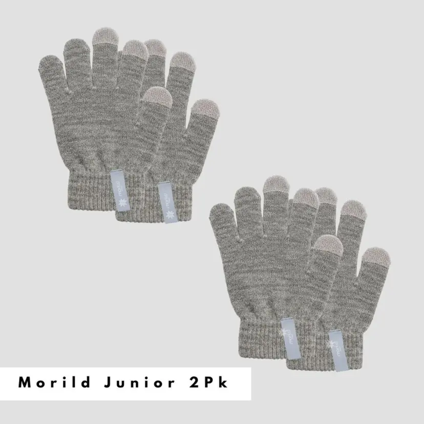 Morild Norway Morild Magic fingervanter Junior 2-pk med refleks, grå