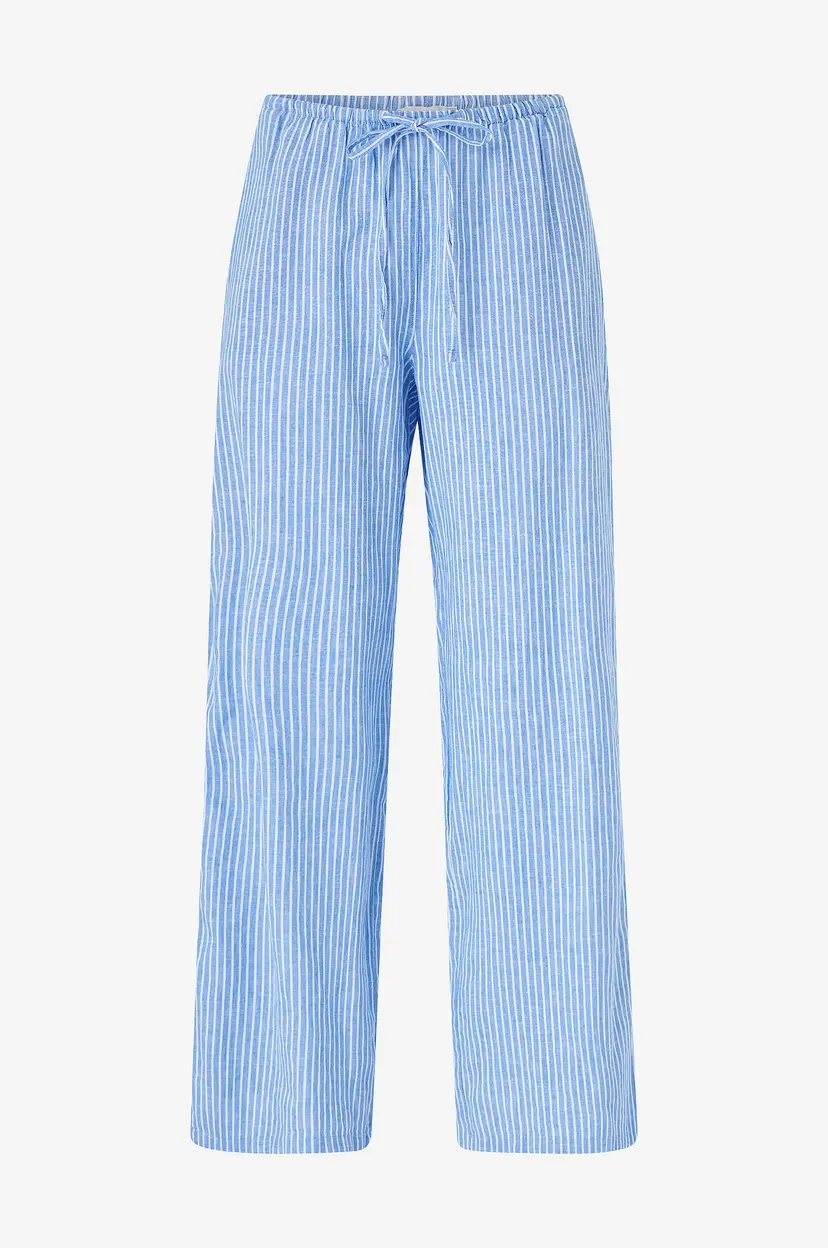 Gina Tricot Bukser Dina Linen Trousers - Blå