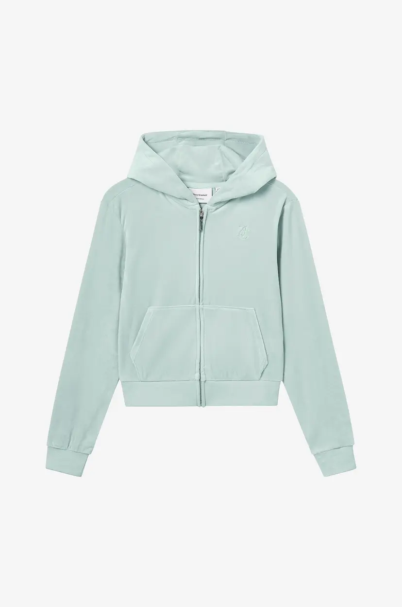 Juicy Couture Hettegenser Tonal Zip Through Hoodie - Blå
