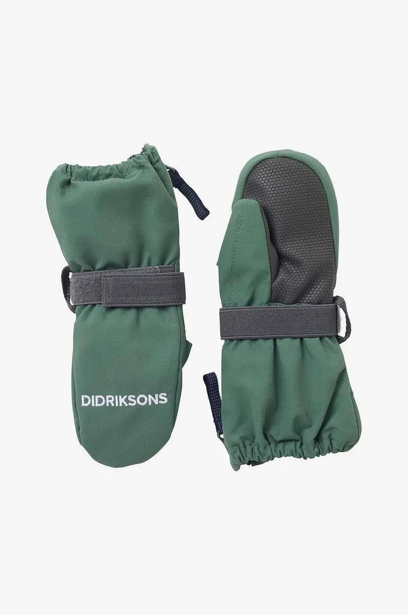 Didriksons Vintervotter Biggles Kids' Zip Mittens - Grønn