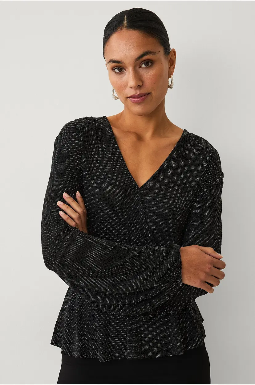 Ellos Collection Topp med peplum-design - Svart