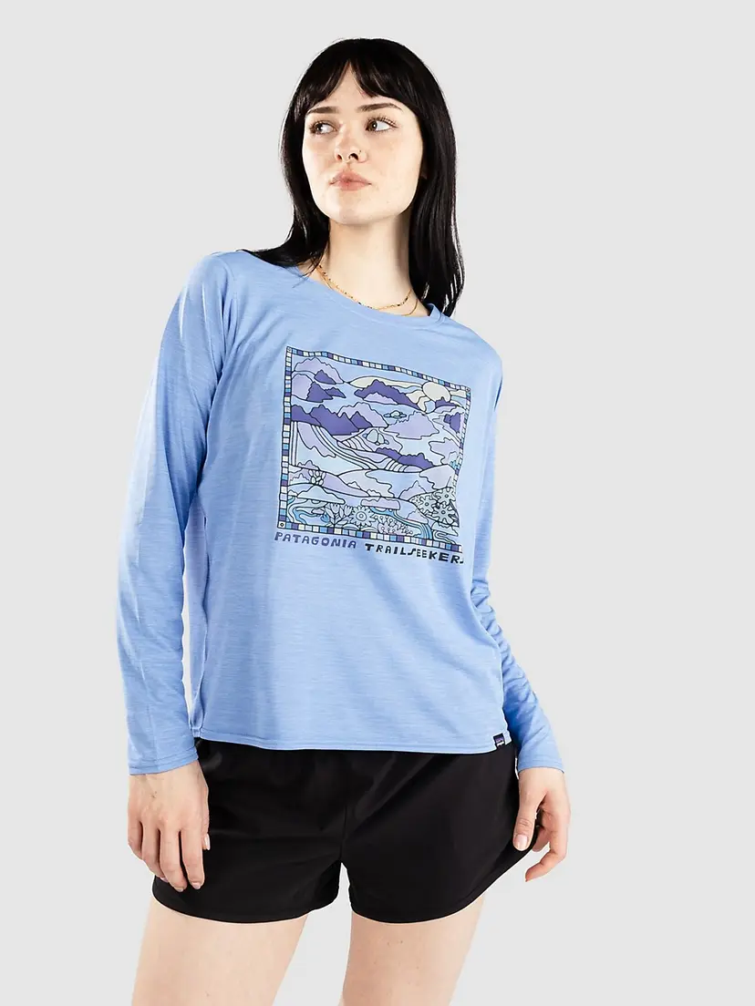 Patagonia Patagonia Cap Cool Daily Graphic Langermet lycra blå