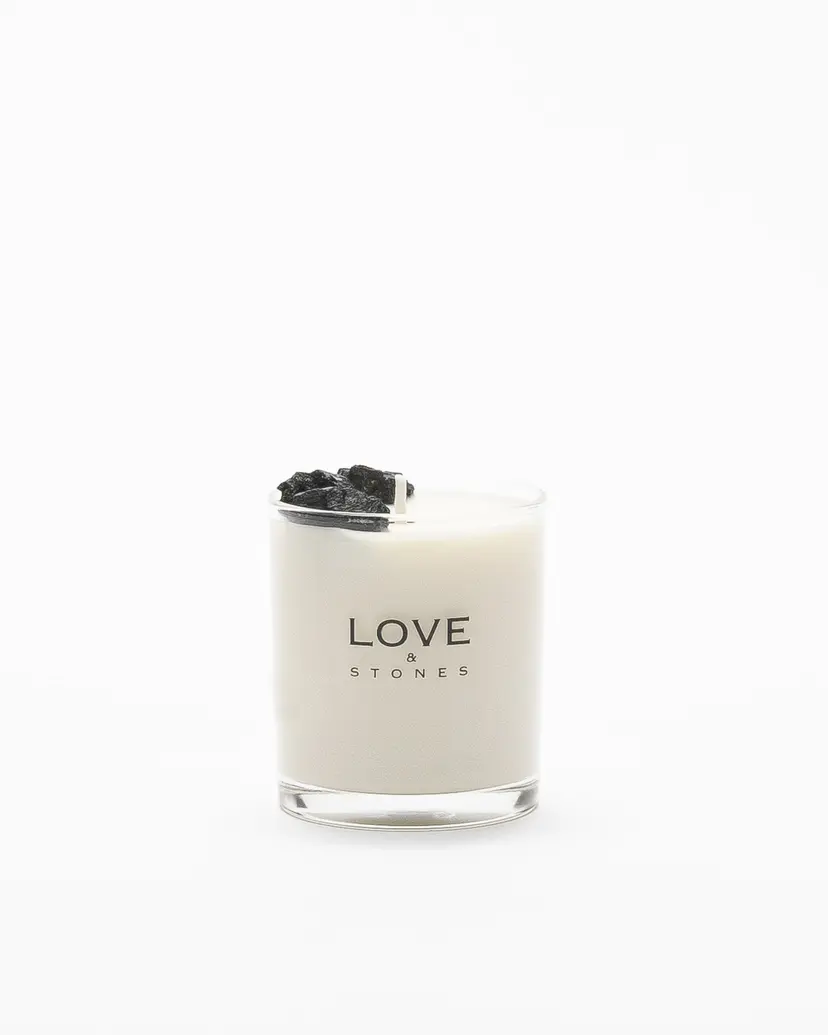 Love & Stones Love & Stones HEAL Glass Candle Transparent Candle