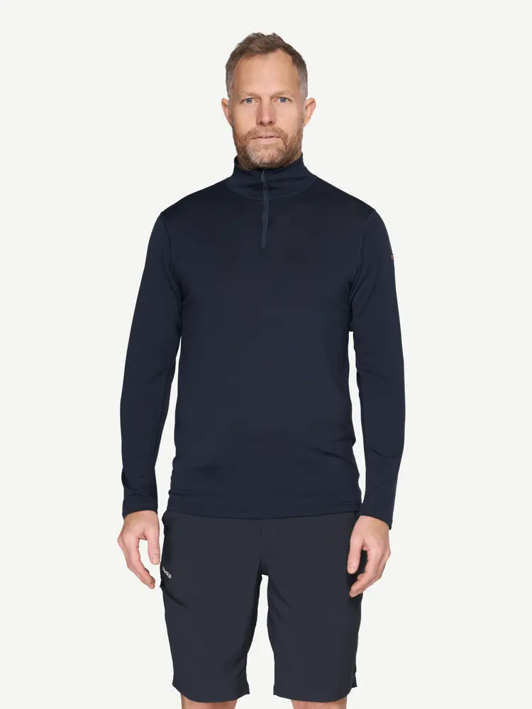 Devold Devold - Breeze Merino 150 Zip Neck Herre - Large - Blå