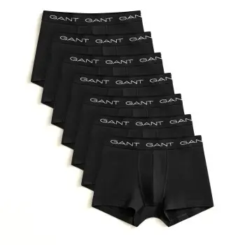 GANT Gant 7P Basic Cotton Boxer Trunks Helsvart bomull Large Herre