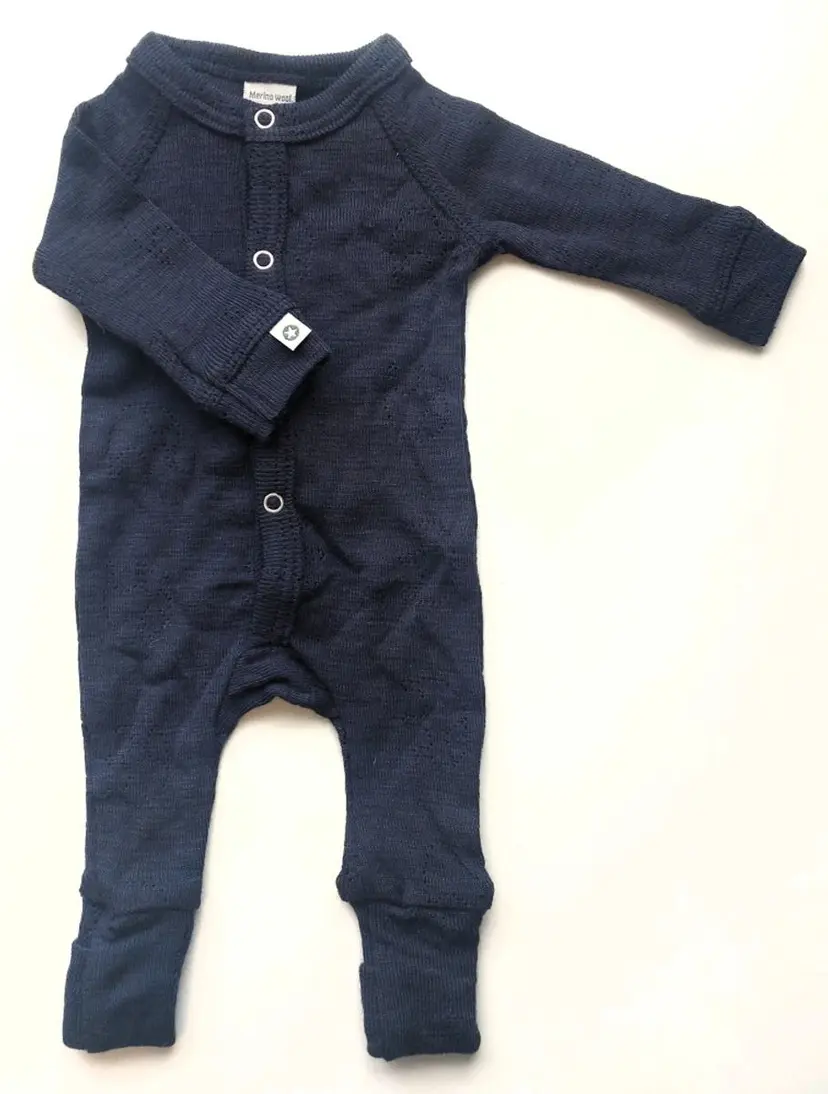 Smallstuff Smallstuff, Heldress/nattdrakt prematur, merinoull, Navy