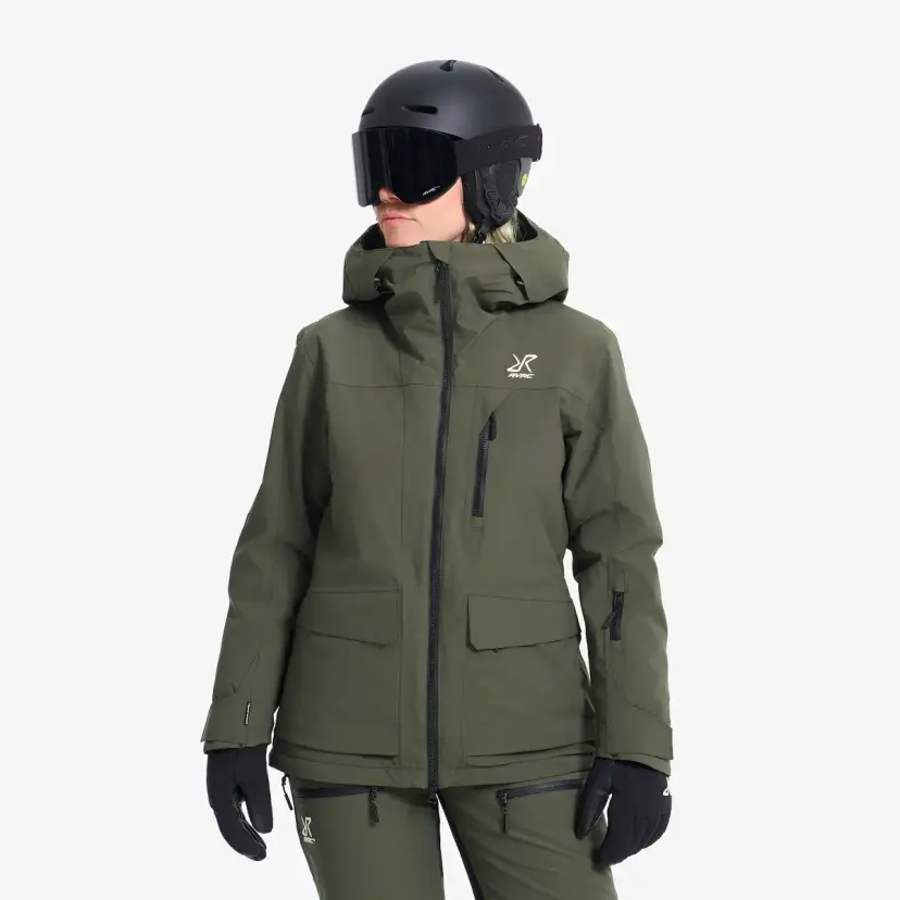 RevolutionRace AccXel Insulated 2L Ski Jacket Dame Kambaba Green