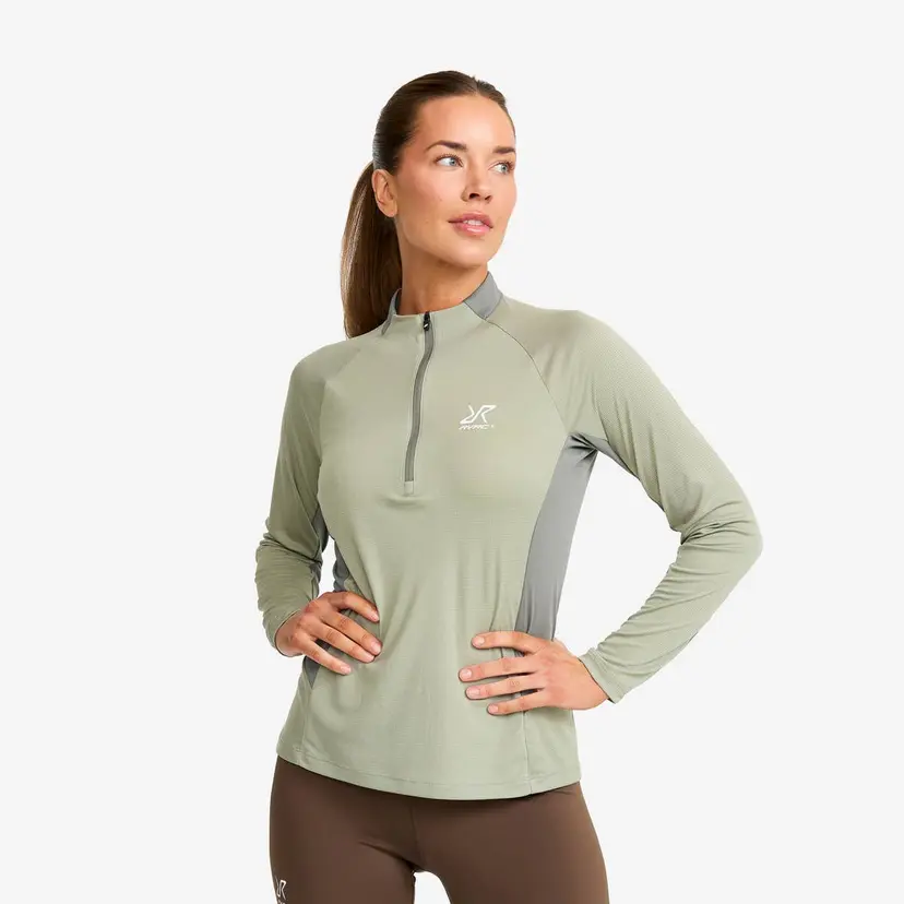 RevolutionRace Force Light Half-zip Top Dame Shadow/Castor Gray