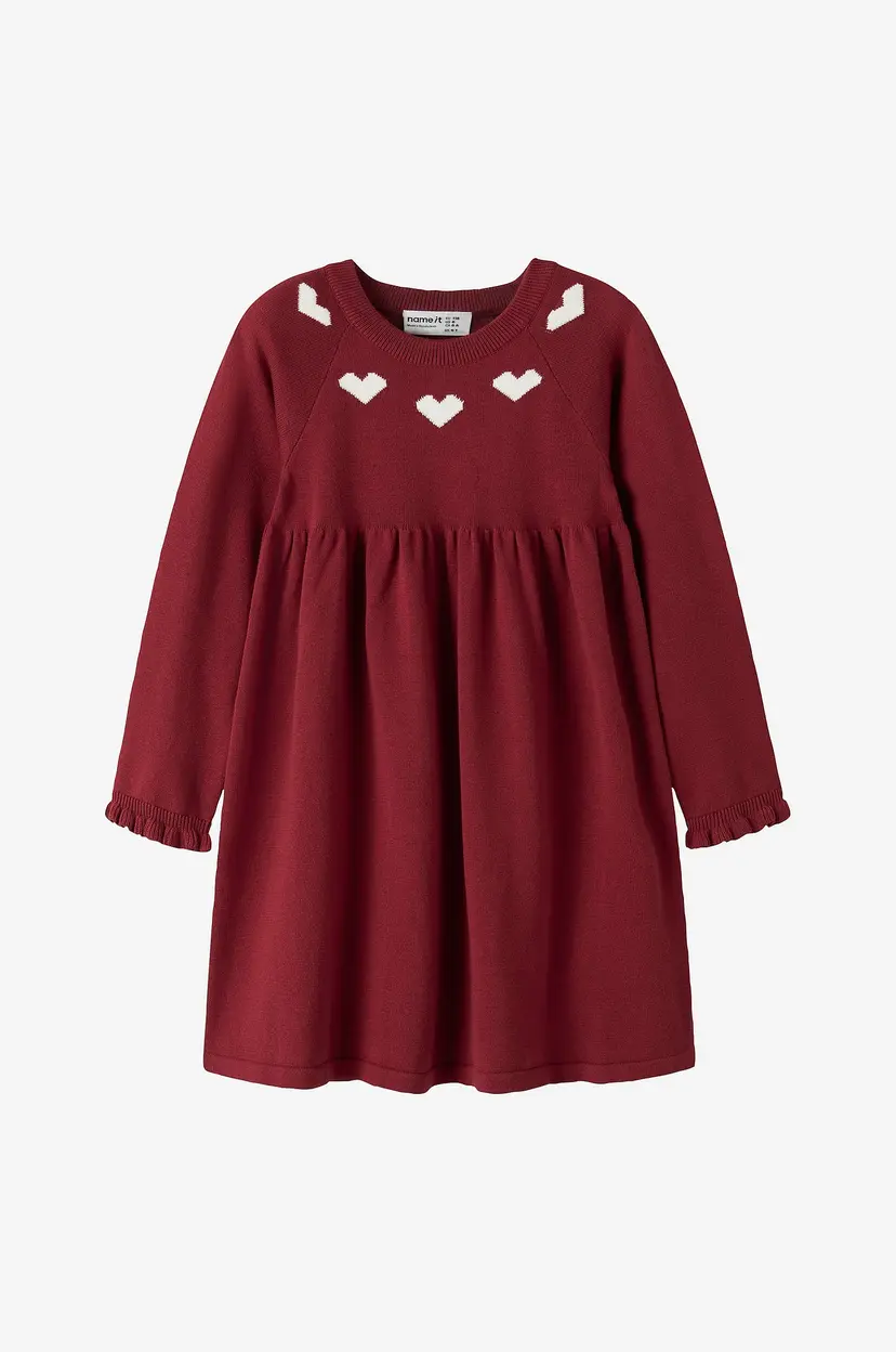 NAME IT Kjole Nmfrisse Ls Knit Dress - Rød