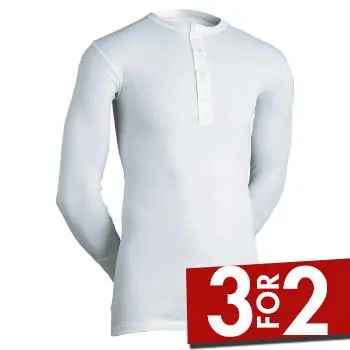 JBS of Denmark JBS Original 30004 Long Sleeve Hvit bomull XX-Large Herre