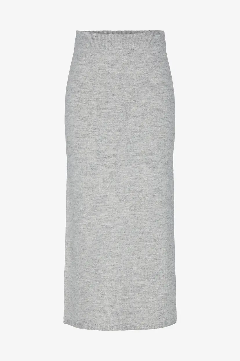 Pieces Skjørt pcMikela MW Ankle Slit Knit Skirt M - Grå