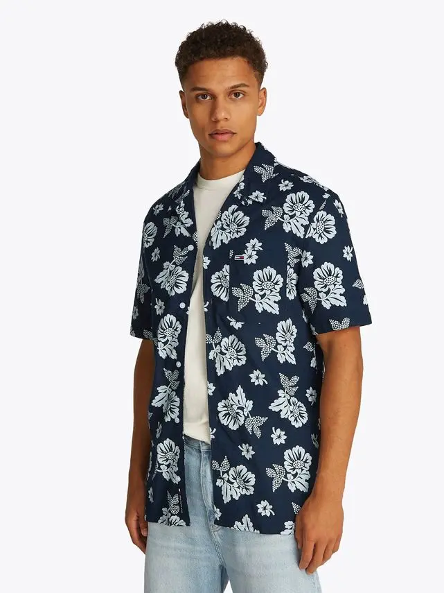 Tommy Jeans TJM REG SLUB AOP SS SHIRT EXT