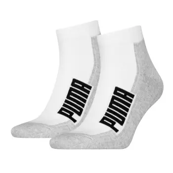 Puma Puma Strømper 2P BWT Cushioned Quarter Sock Hvit Str 39/42