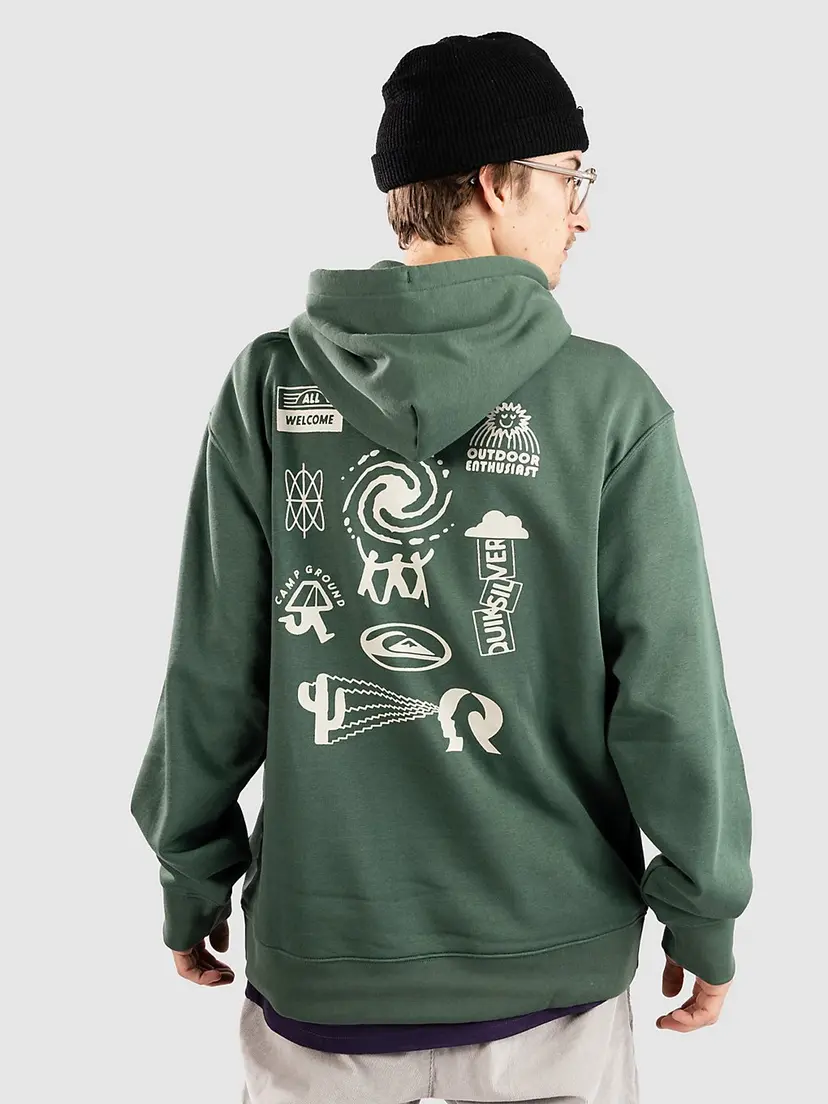 Quiksilver Quiksilver Salt Water Graphic Hettegenser grønn