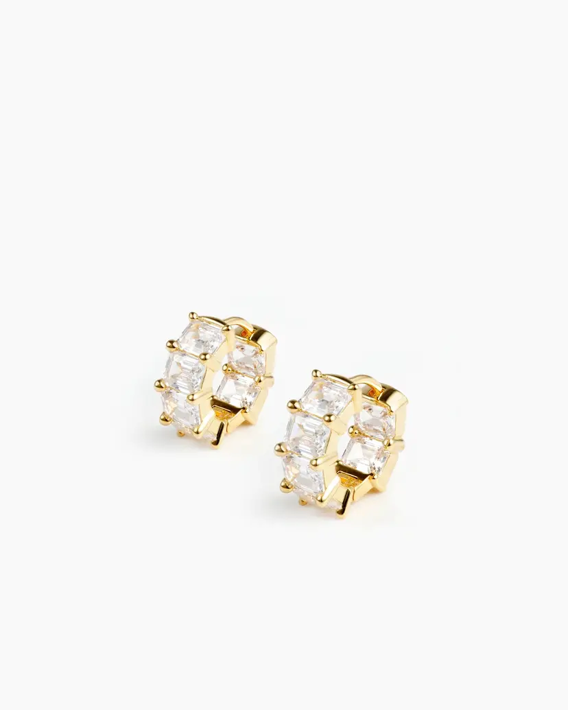 ANI Jewels Sospeso Huggie Gold