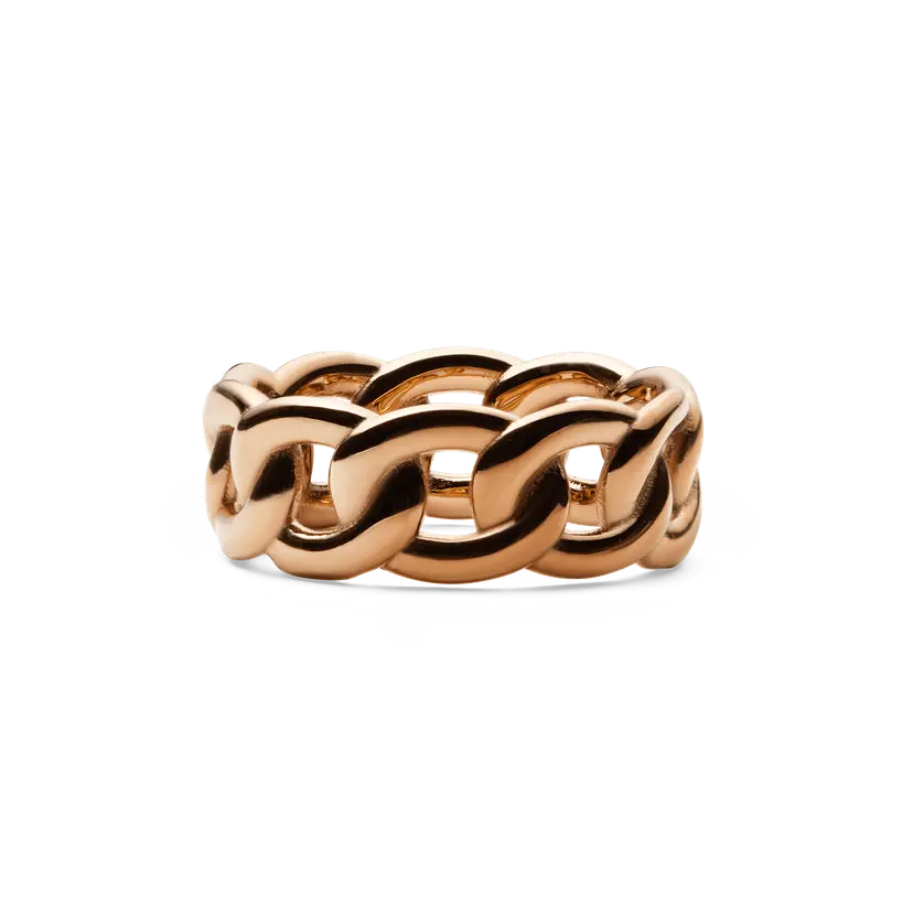 Daniel Wellington Rose Gold Ring Chunky Chain | DW