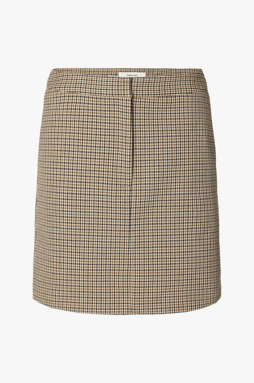 Selected Women Skjørt Slwelara MW Mini Skirt - Brun