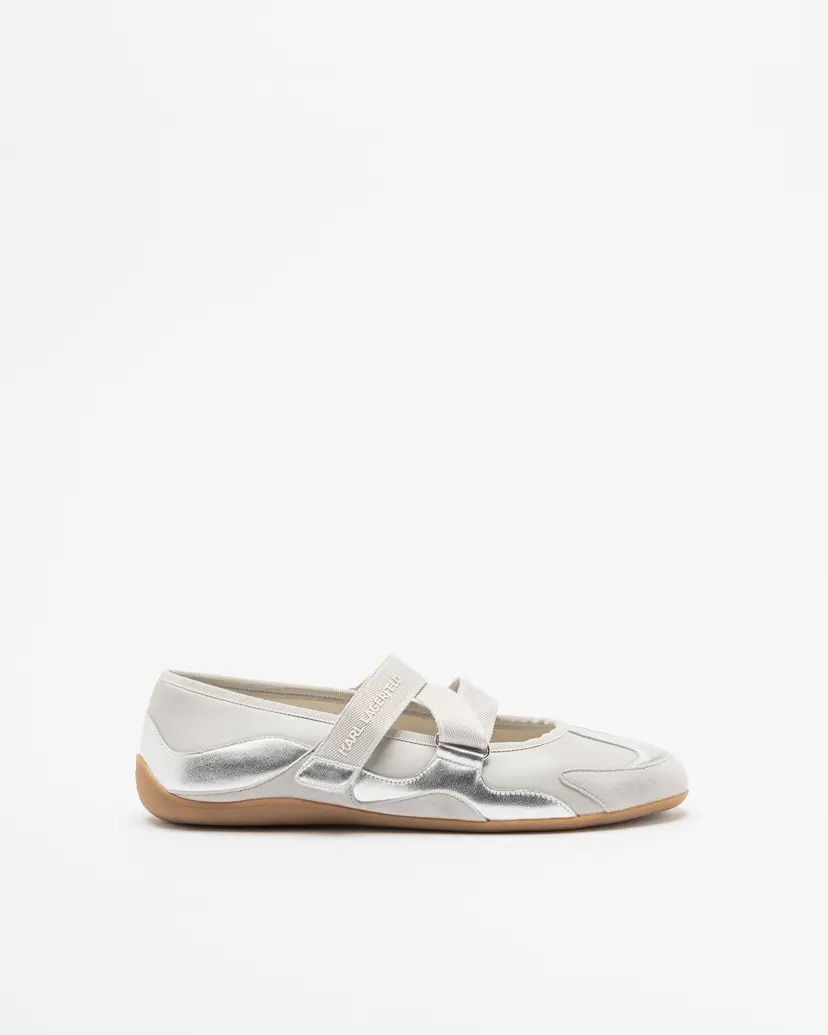 Karl Lagerfeld Karl Lagerfeld Overland Shoes Gray Ballerinas