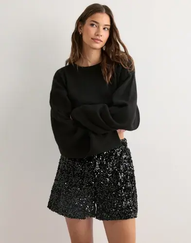 ONLY Only - Svart - Onlconfidence New Sequins Shorts Jr