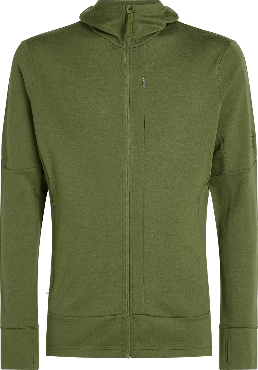 Icebreaker Icebreaker Men's Merino 260 Quantum Long Sleeve Zip Hoodie Sphagnum