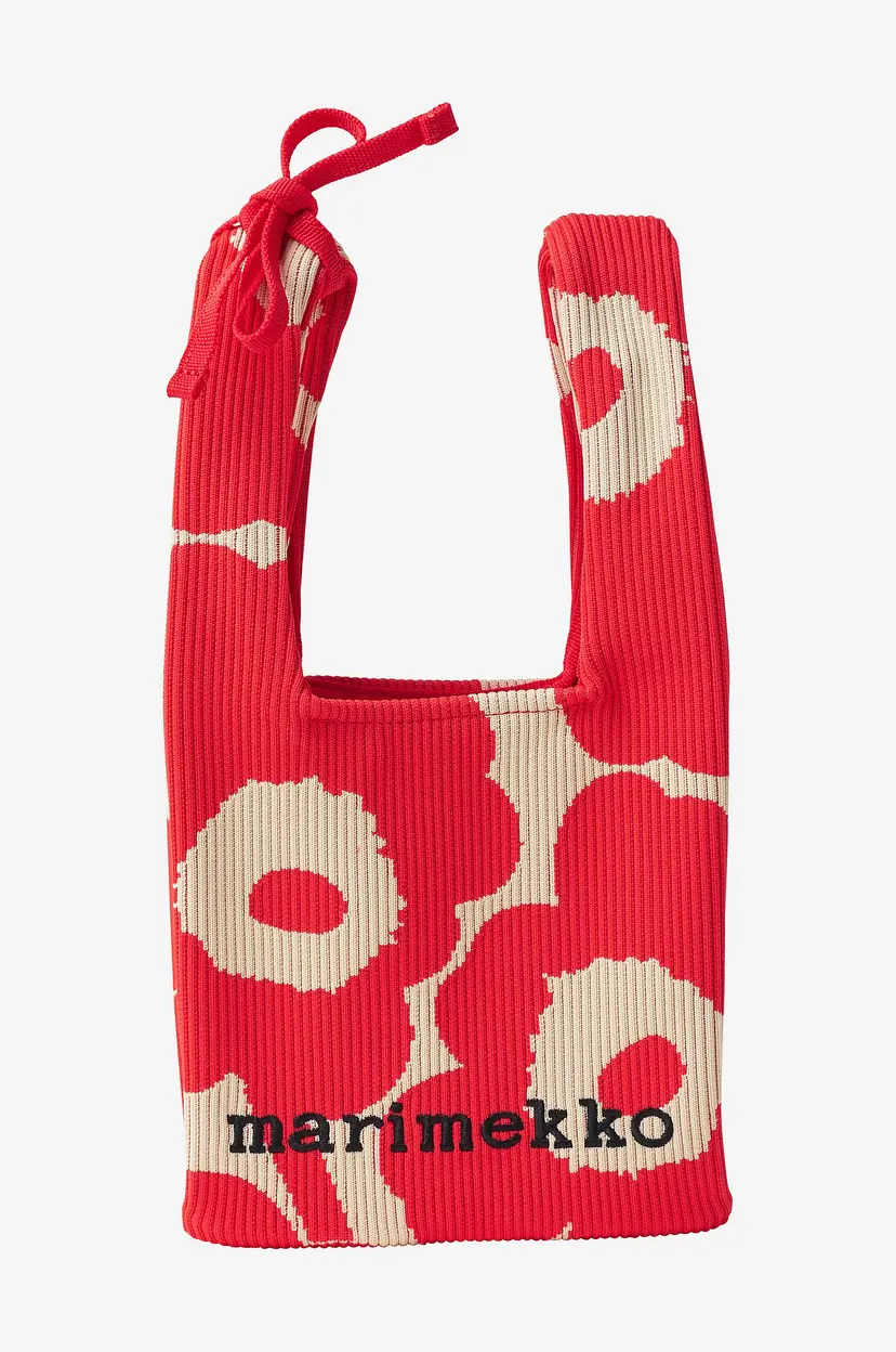 Marimekko Veske Knitted Mini Tote Unikko - Rosa