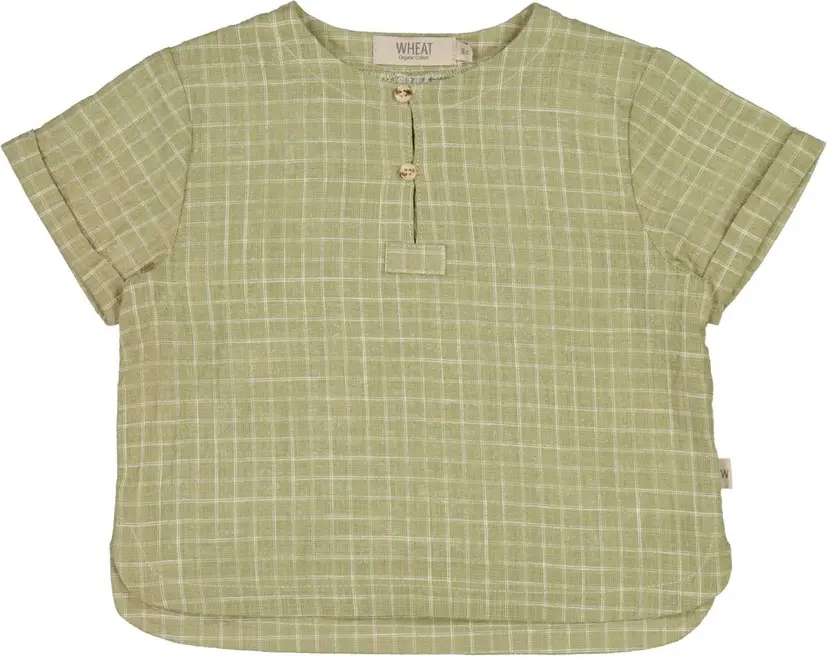 Wheat Wheat Shirt Abraham Green Check (62 / 3 mnd)