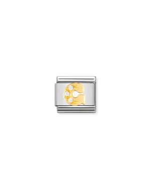Nomination Cubic Zirconia Letter G Gold
