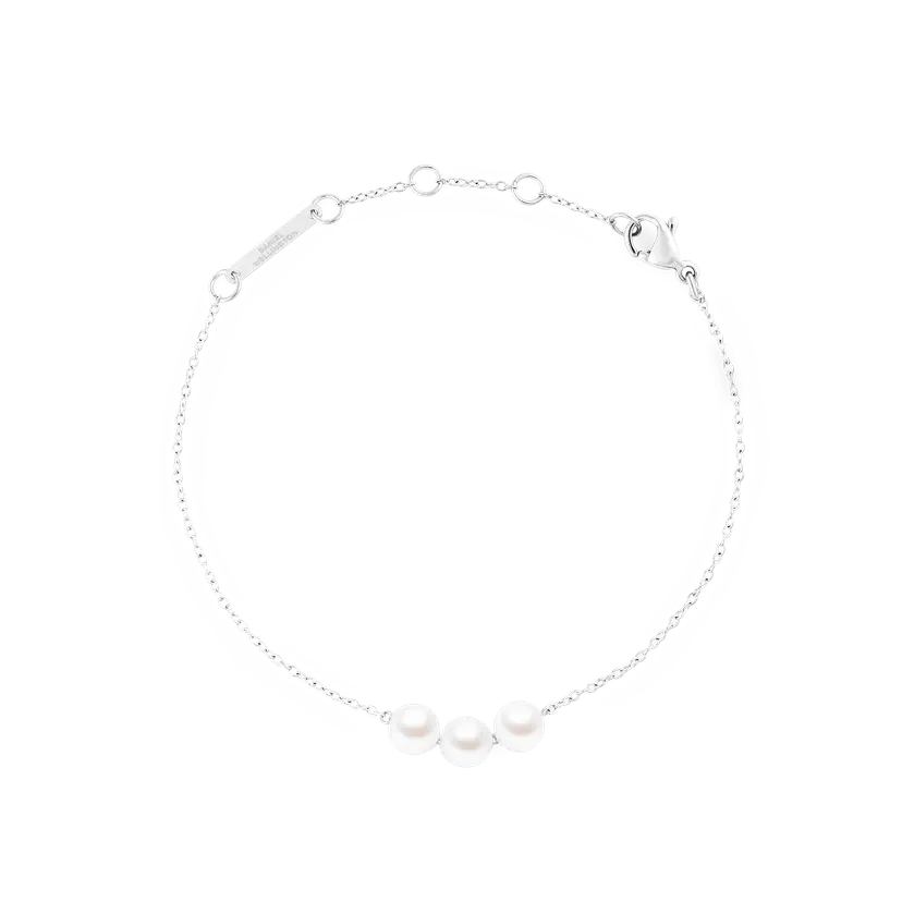 Daniel Wellington Silver Bracelet Pearl Trio | DW