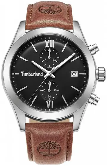 Timberland Timberland Herreklokke TDWGC0075201 Ripgorge Sort/Lær Ø44 mm