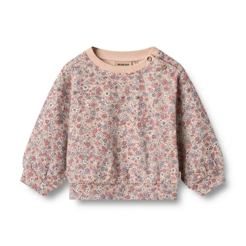 Wheat Wheat, Sweatshirt L/S Lia, Baby, Rose Dust Flowers