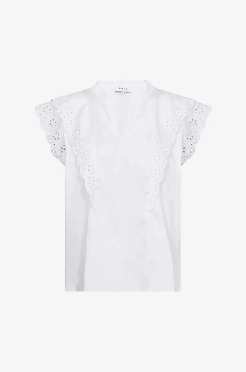 Levete Room Bluse lrIsla Solid 140 - Hvit