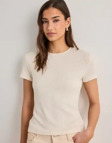 Nelly Nelly - Beige - Knit Slim Tee