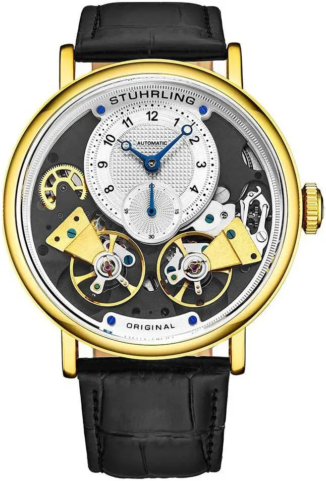 Stührling Original Stührling Original Herreklokke 3981.3 Legacy Sølvfarget/Lær Ø43 mm