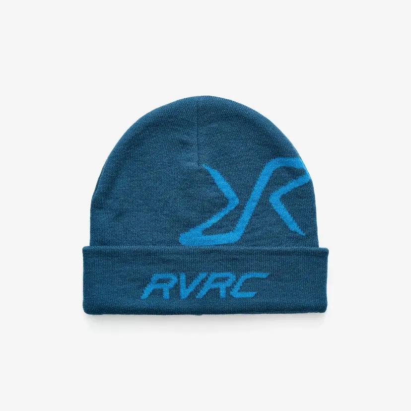 RevolutionRace RVRC Graphic Wool Beanie Unisex Blue Opal