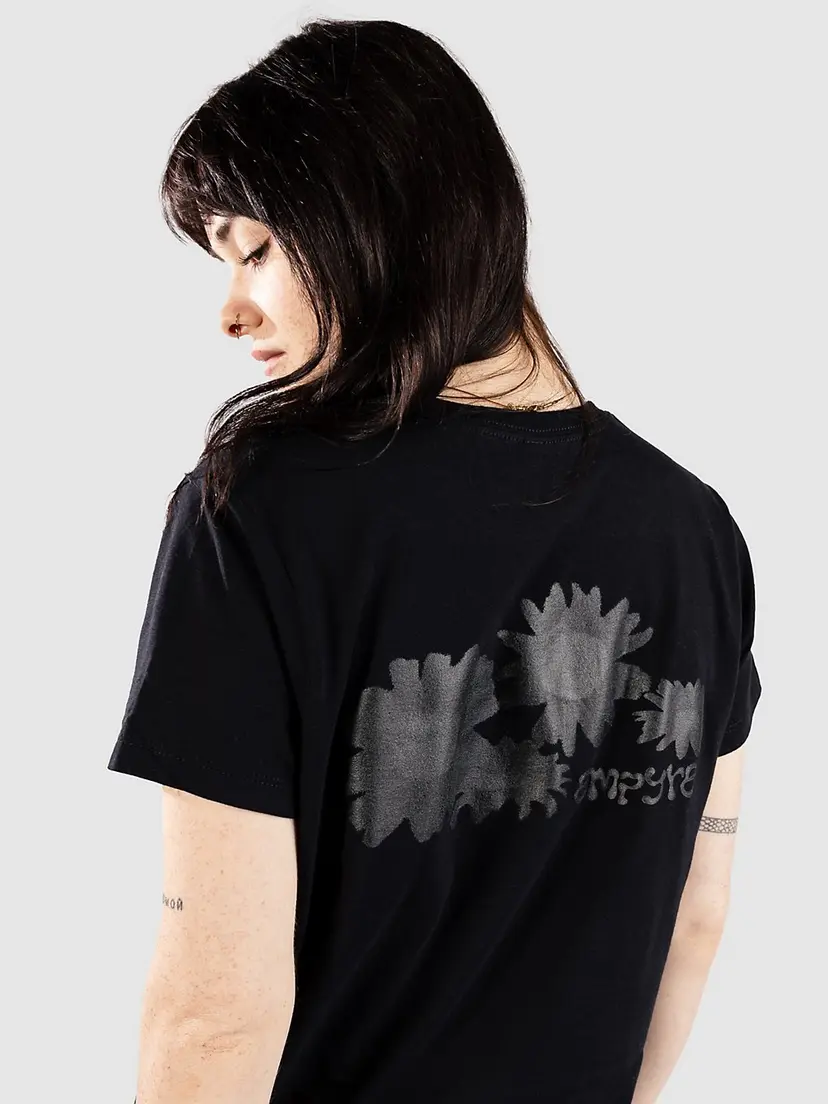 Empyre Empyre Grunge Flowers T-skjorte svart
