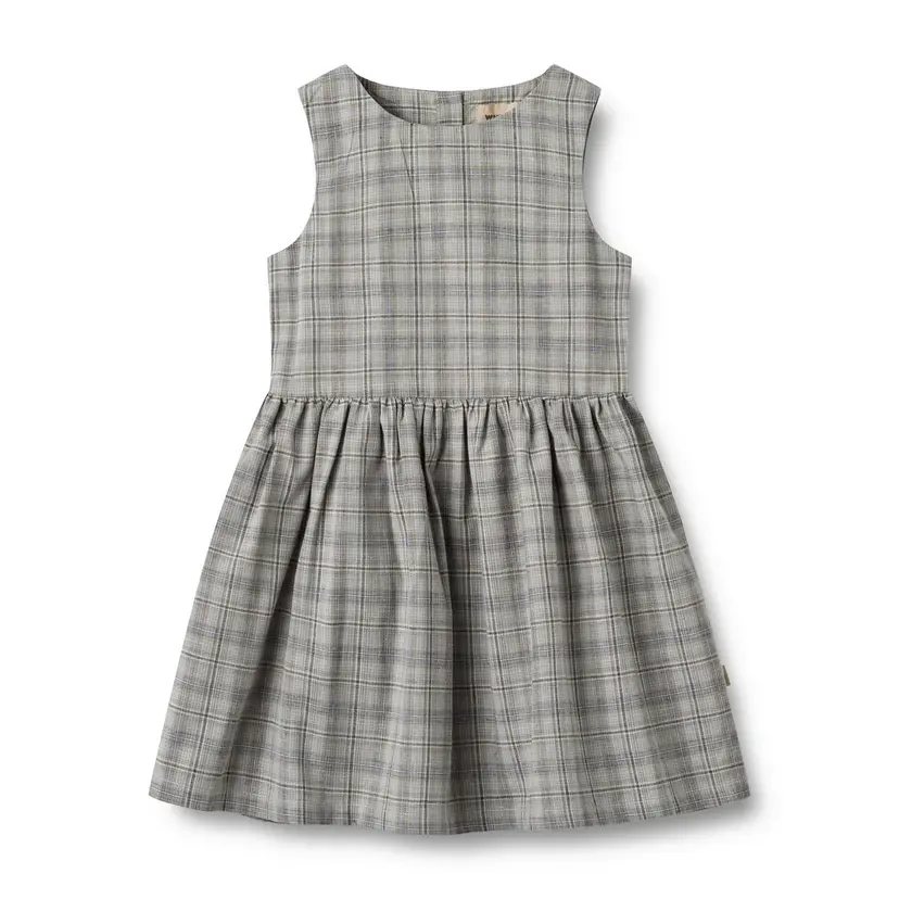 Wheat Wheat Kjole Thelma Cloudy Blue Check (98 /3 år)