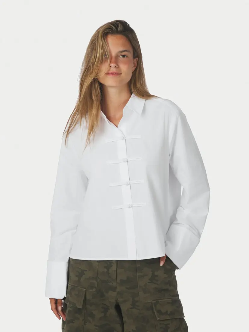Neo Noir Cam Poplin Shirt White - L