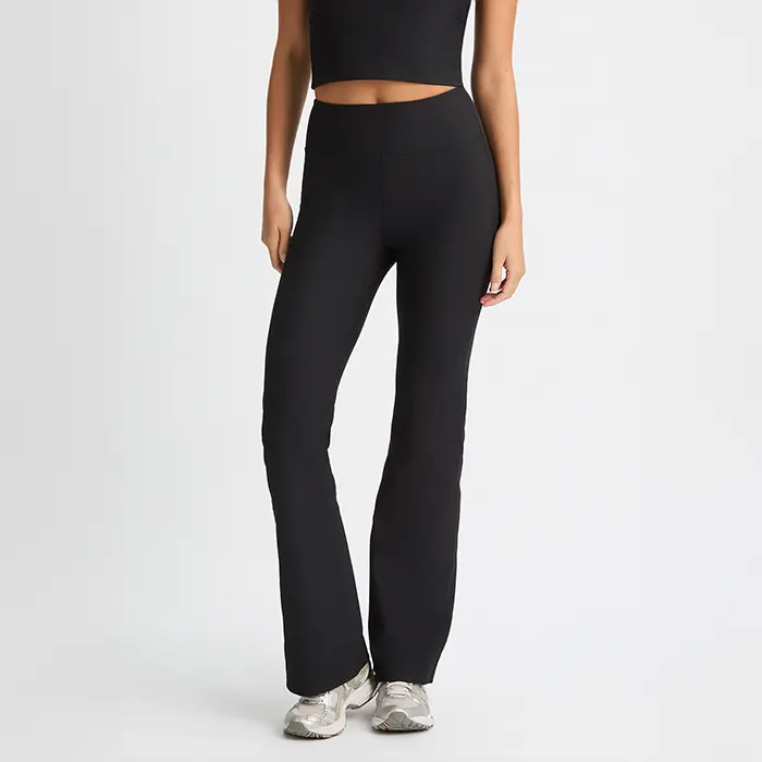 Rohnisch Ribbestrikkede Flare Tights Svart