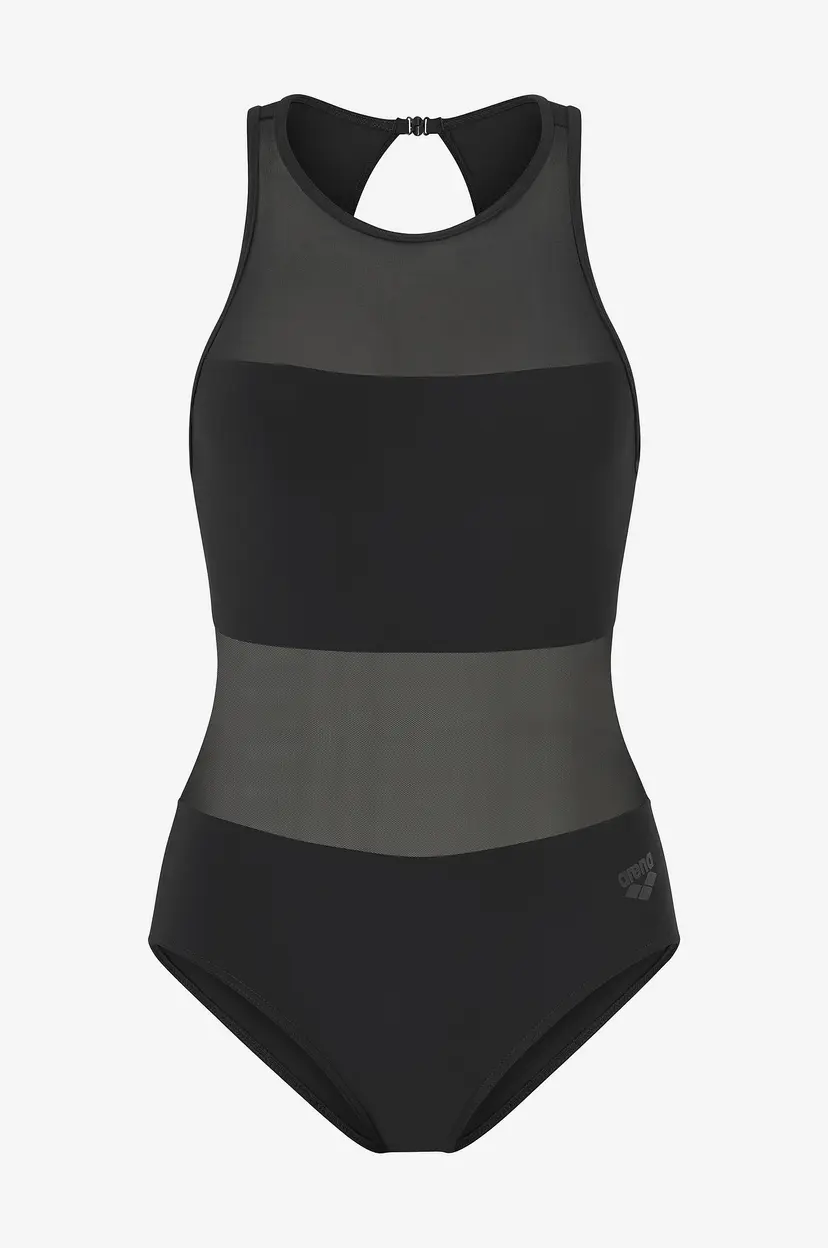 arena Badedrakt Women's Arena Mesh Panels Swimsuit Vent Back - Svart