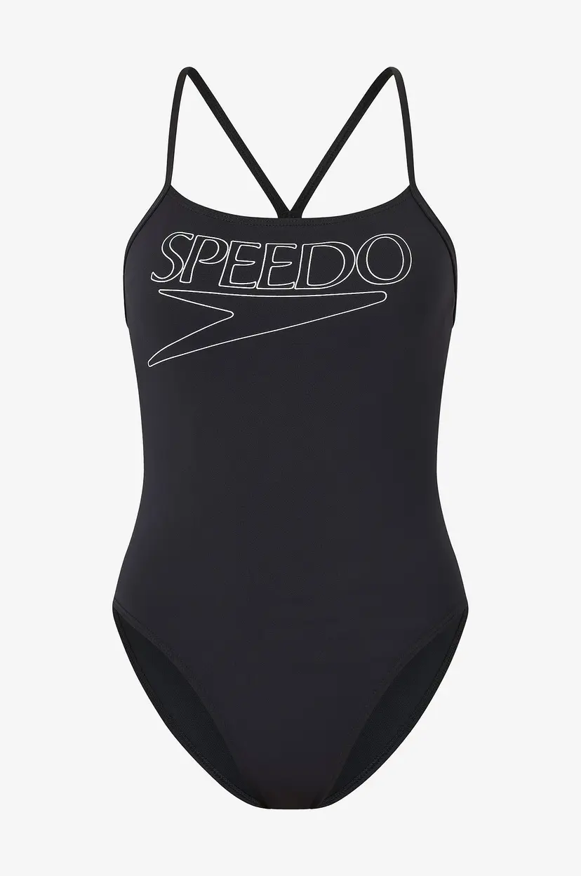 Speedo Badedrakt Endurance+ Logo Thin Strap Swimsuit - Svart