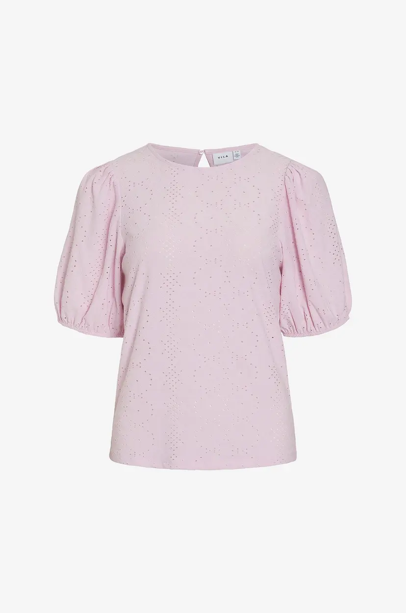 Vila Topp viKally O-neck 2/4 Top - Rosa