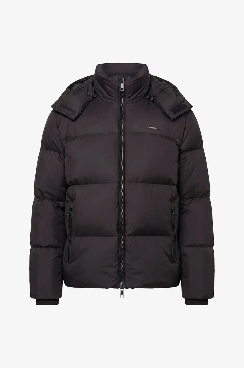 Calvin Klein Jakke LS Nylon Detachable Hood Down PU - Svart