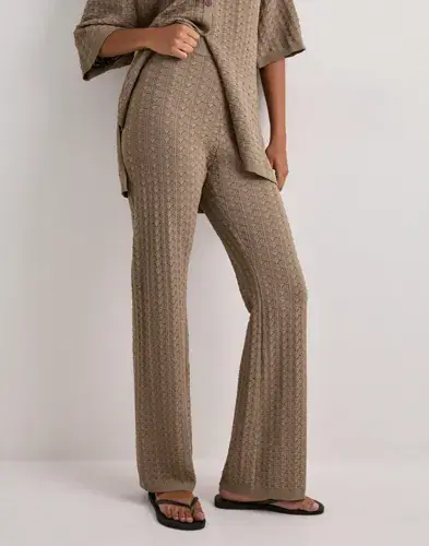 Neo Noir Neo Noir - Brun - Rizzy Fine Crochet Pants