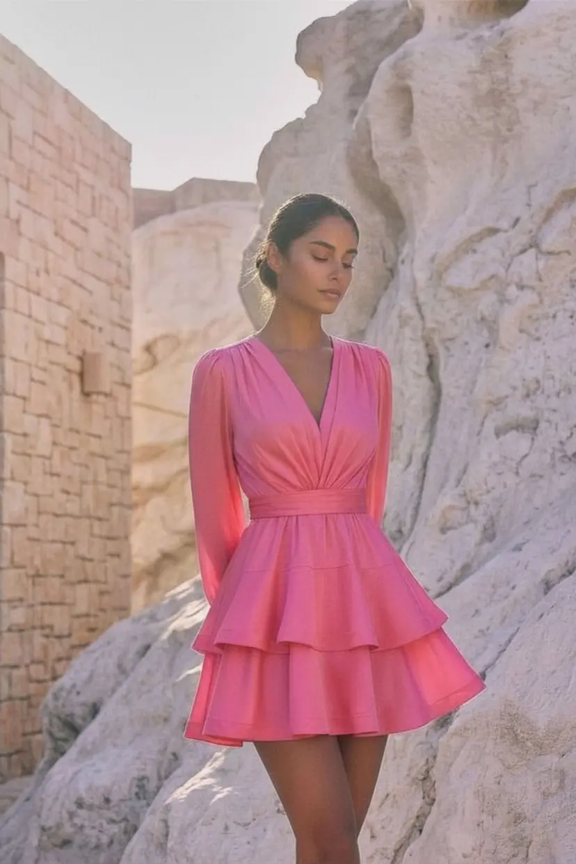Kayani Asya Bedouin Dress - Dreamy Berry