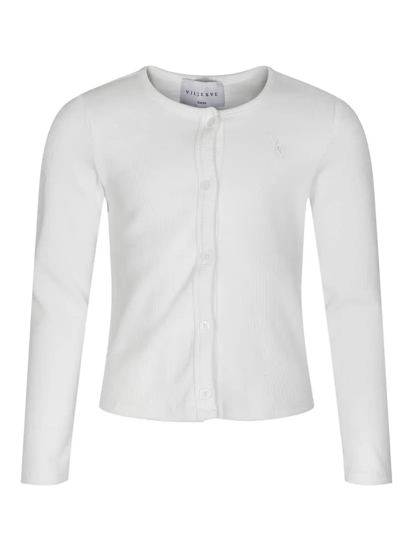 Vilje & Ve Vilje & Ve Helena Rib Cardigan Off White (110 / 5 år)
