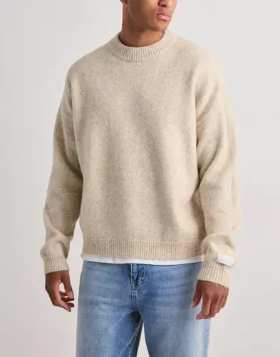 Que Sera Sera Que Sera Sera Graham Solid Knit Strikkegensere Beige
